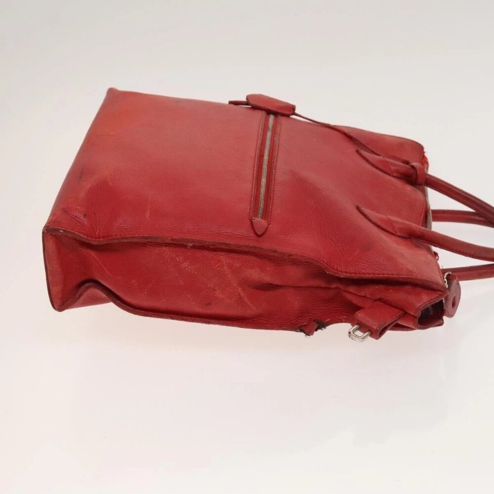 LOUIS VUITTON Hand Bag 2way 2014Stainless Steel Red LV Auth 126285 - Picture 3 of 16
